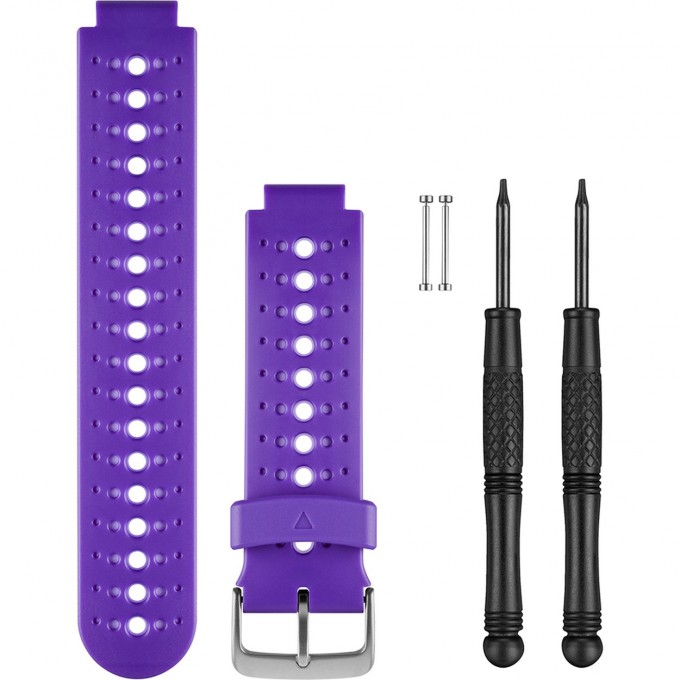 Ремешок сменный для GARMIN FORERUNNER 230/235/630 (фиолетовый/белый) 010-11251-84