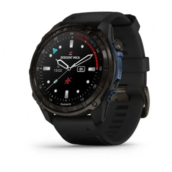 Смарт-часы GARMIN DESCENT Mk3i - 51 мм, титан Carbon Grey DLC с черным силиконовым ремешком Смарт-часы GARMIN DESCENT Mk3i - 51 мм, титан Carbon Grey DLC с черным силиконовым ремешком